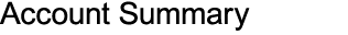 Account Summary